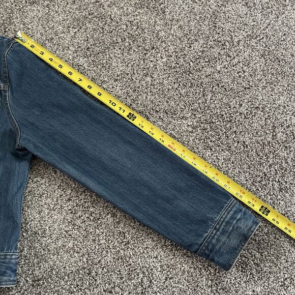 The Limited Denim Jean Jacket Blue Cotton Long Sleeve Women’s Size Medium - Picture 13 of 14